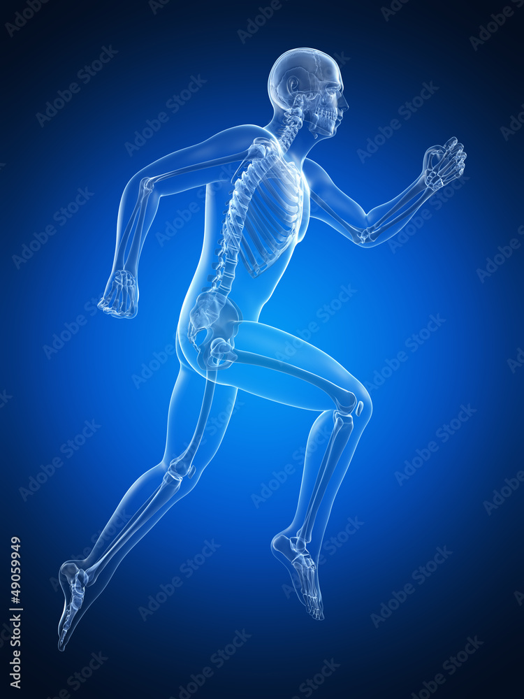 3d rendered illustration of a male runner