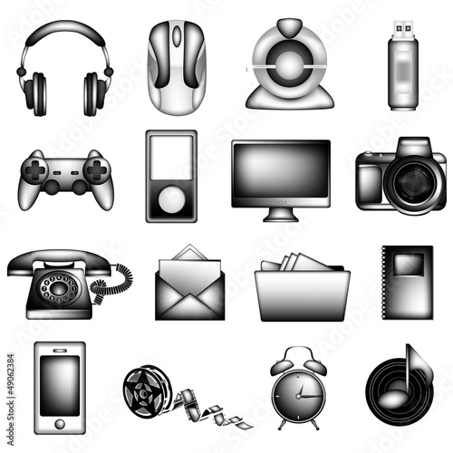 Black and White Icon Set