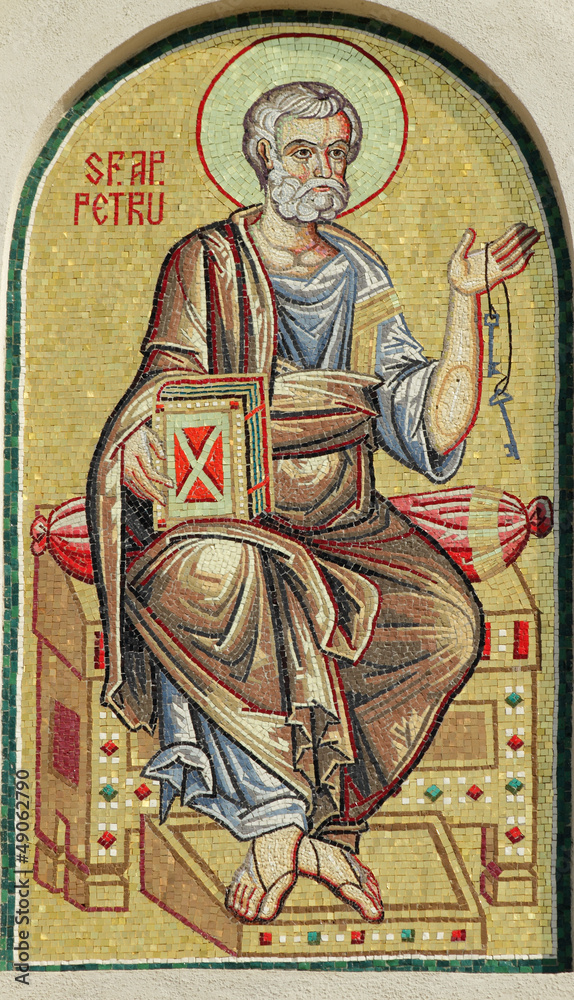 Saint Peter, detail of mosaic, Bucharest