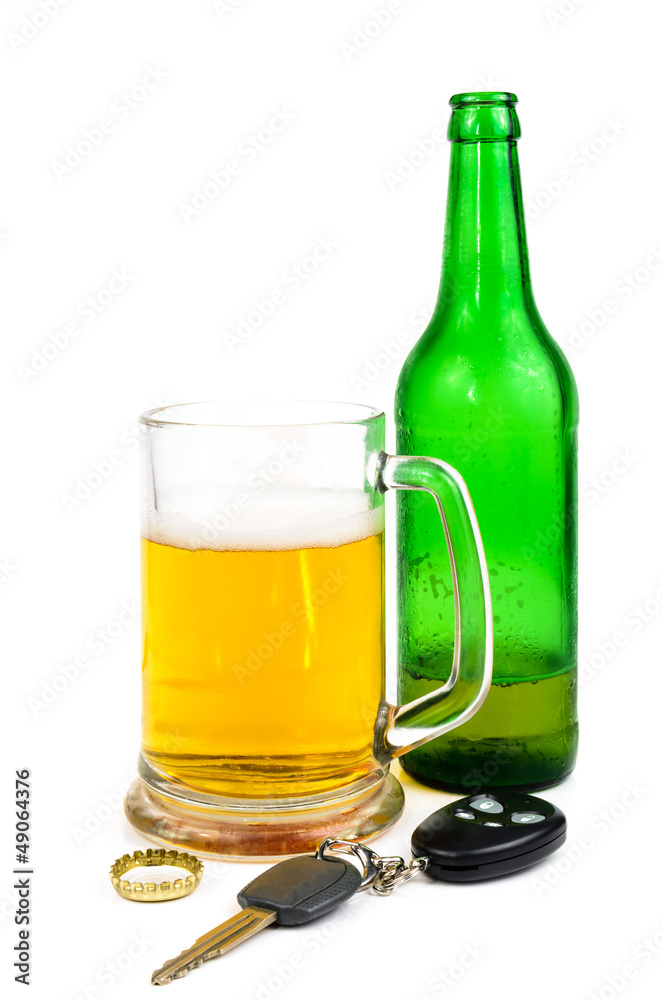 Beer and car keys Beer and car keys