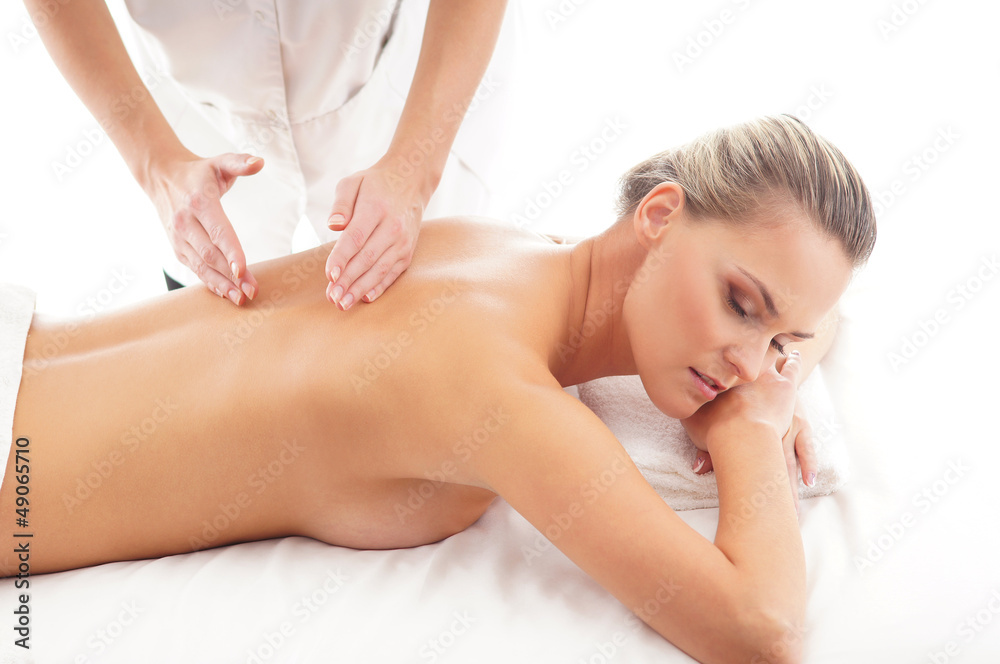 Young attractive woman getting spa treatment Young attractive woman getting spa treatment