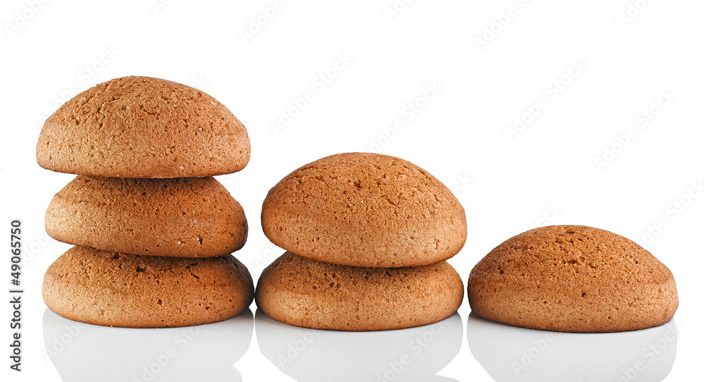 Oatmeal cookies isolated on white background Oatmeal cookies isolated on white background