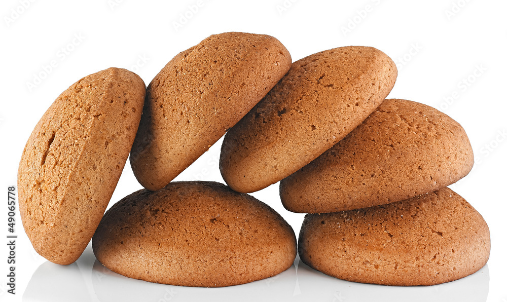 Oatmeal cookies isolated on white background Oatmeal cookies isolated on white background