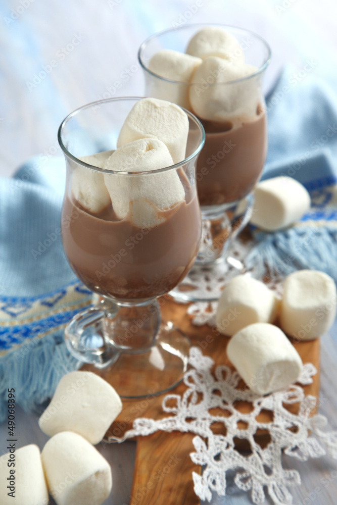 Hot chocolate with marshmallows Hot chocolate with marshmallows