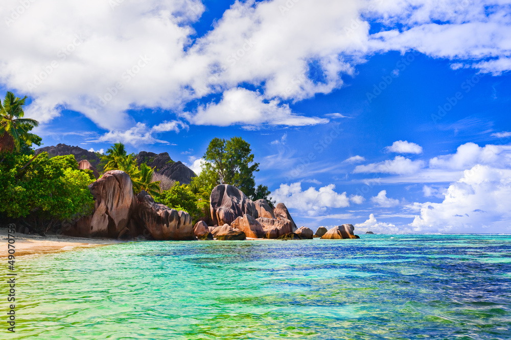 Fototapeta premium Beach Source d'Argent at Seychelles