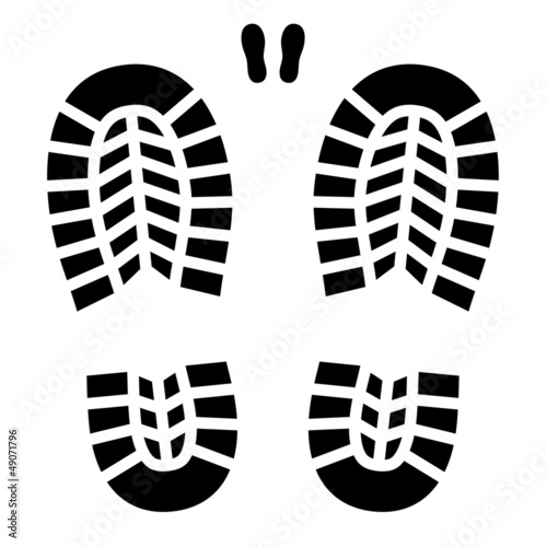 vector clean shoe imprint