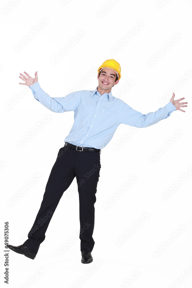 A young and happy-go-lucky engineer A young and happy-go-lucky engineer