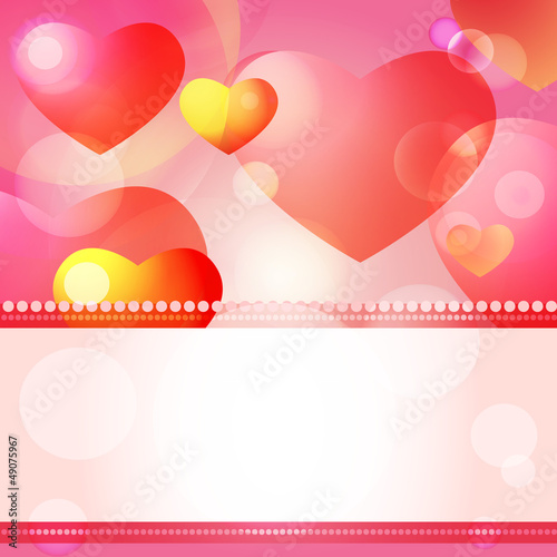 Vector background with hearts.