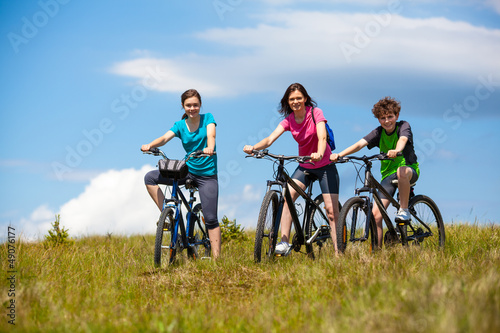 Active family biking