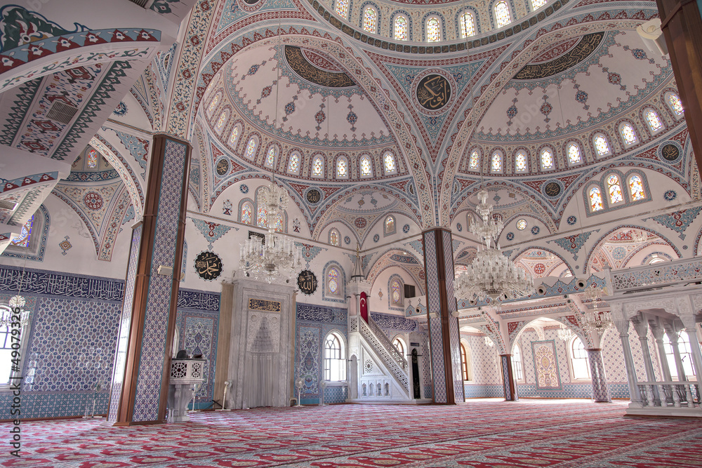 Obraz premium Inside Manavgat mosque, Turkey