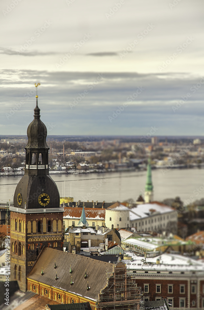 Obraz premium View of Riga town, Latvia