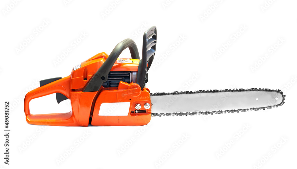 orange chain saw