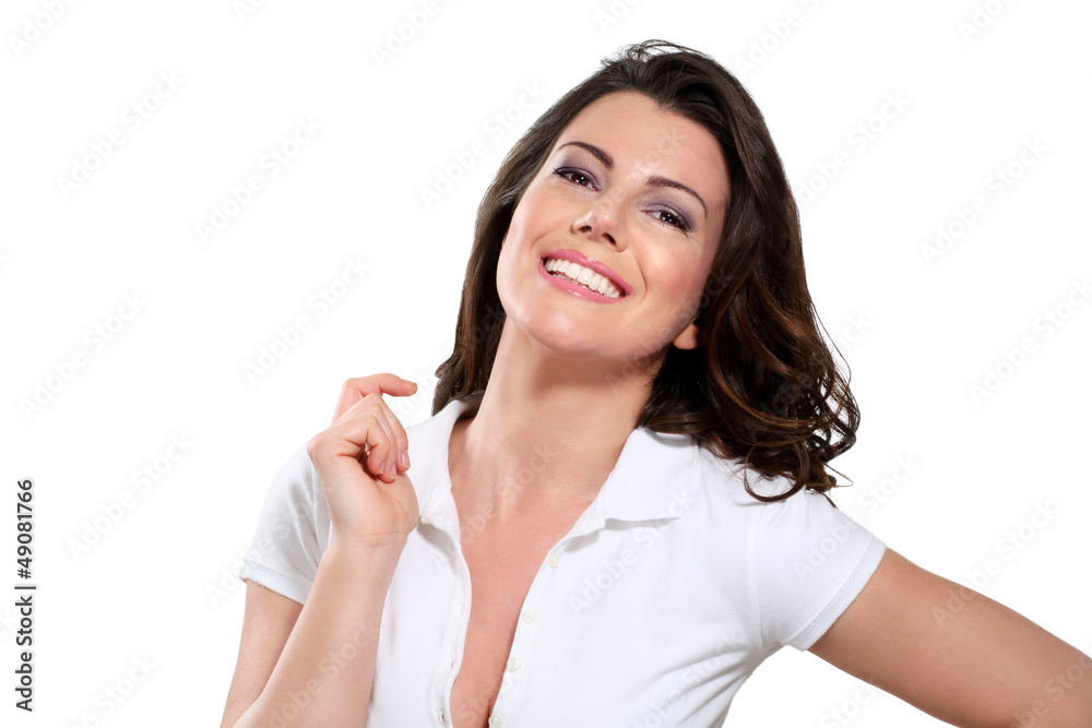 Young beautiful happy expressive woman Young beautiful happy expressive woman