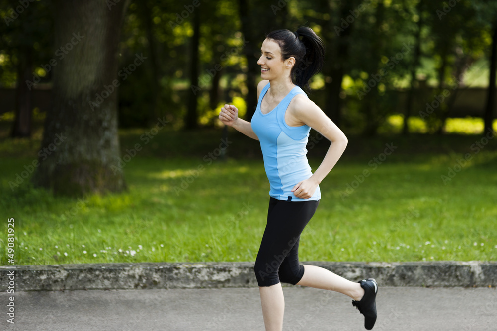 Active woman jogging Active woman jogging