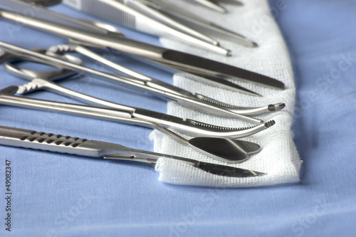 top of emergency surgical instruments