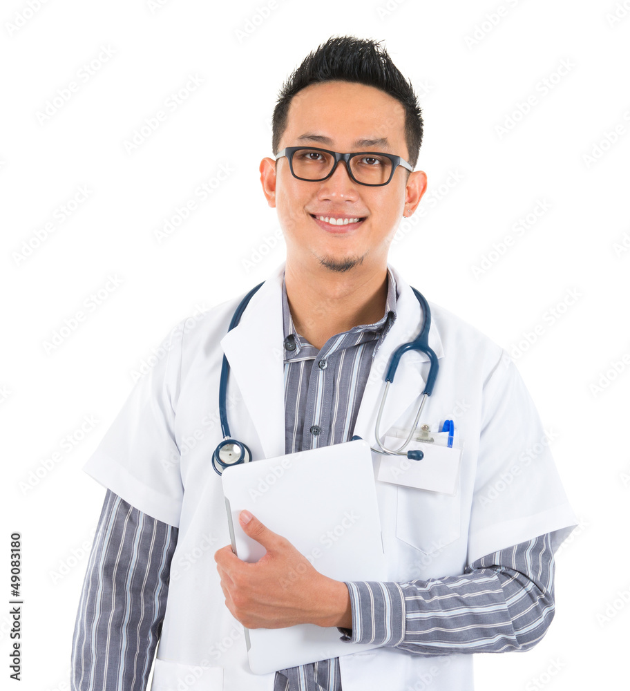 Asian medical doctor with tablet computer Asian medical doctor with tablet computer