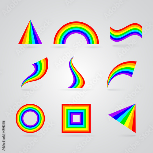 colorful rainbow symbols for your design