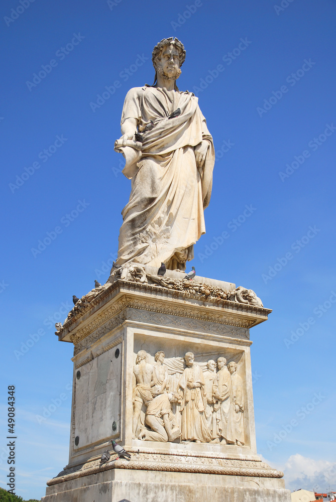 The Duke Leopold II marble statue in Republic square