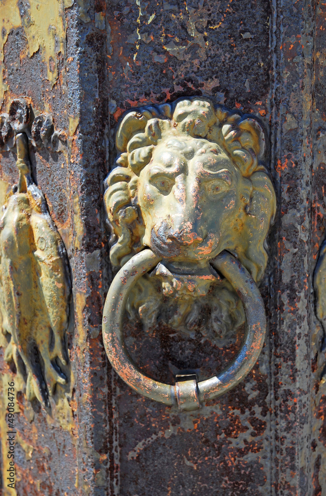 Italy, Livorno old door handle