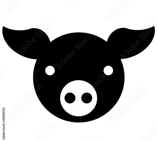 pig - symbol - black version