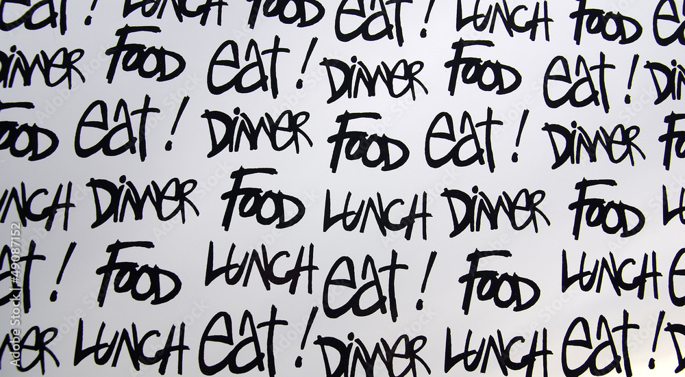 Food, eat and dinner - obrazy, fototapety, plakaty 