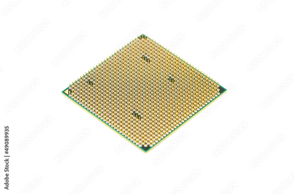 Computer processor (CPU), isolated on white background Computer processor (CPU), isolated on white background