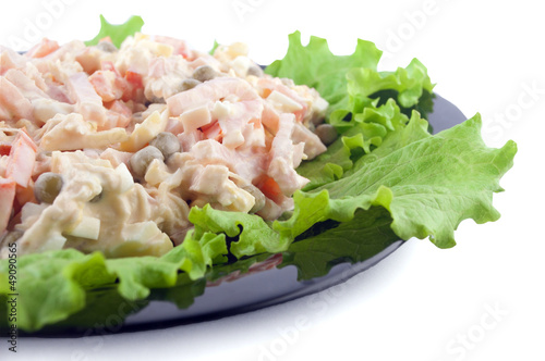 fresh salad with mayonnaise