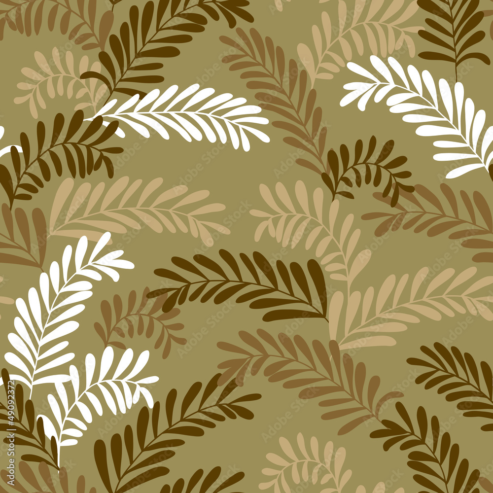 Seamless stylish leaf pattern