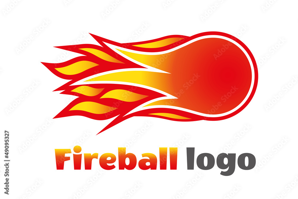 Fireball logo Stock Vector | Adobe Stock