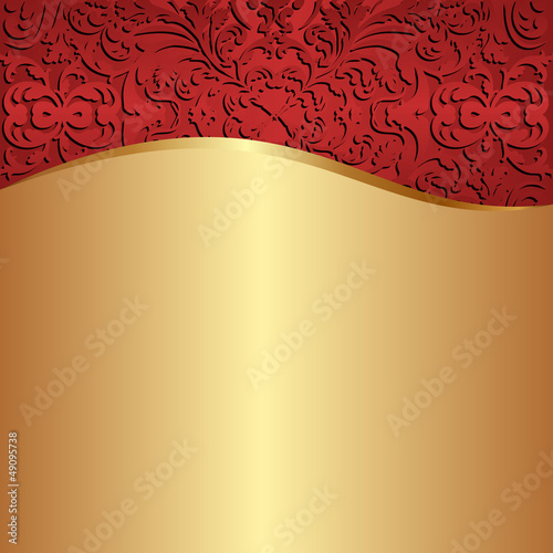 gold red background