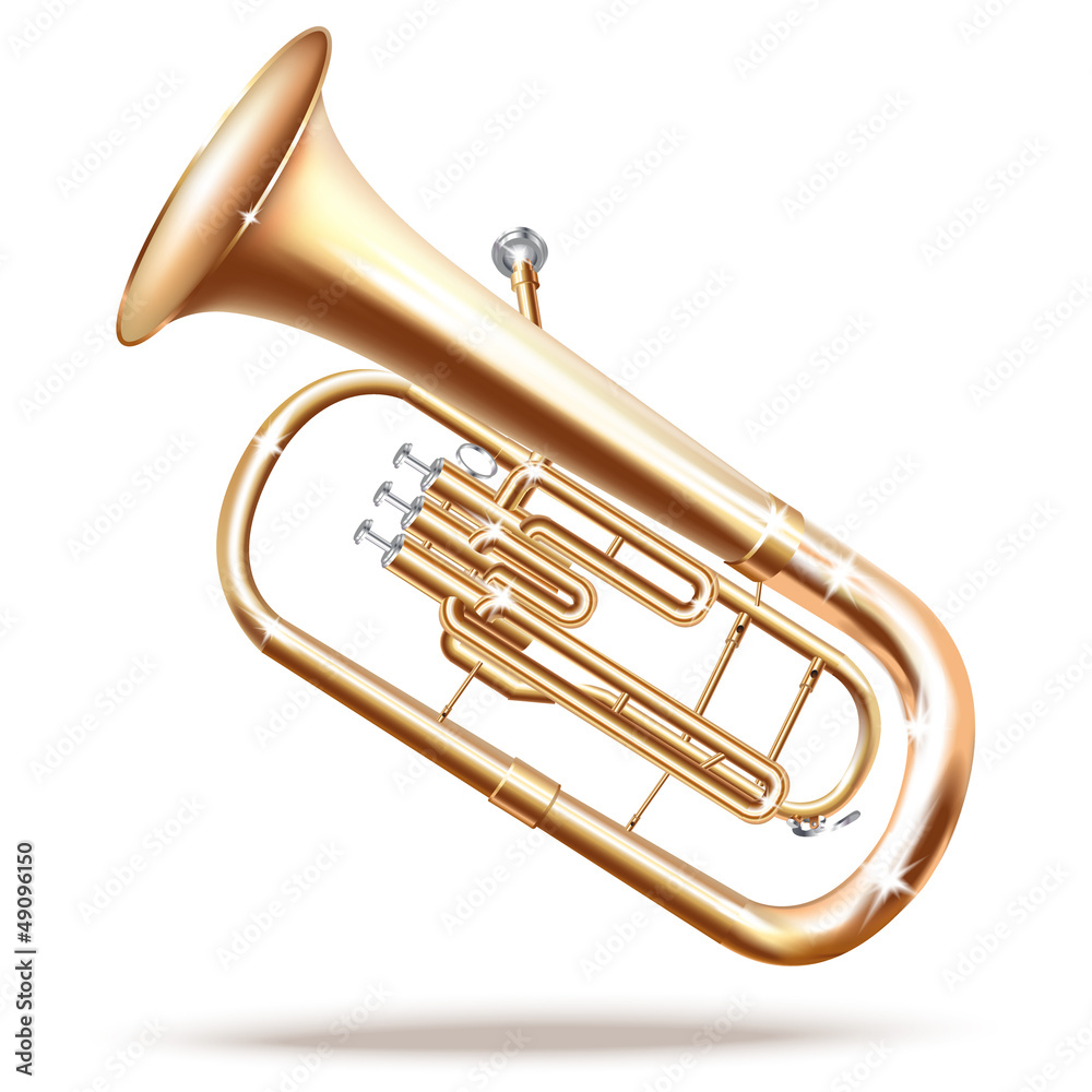 Vecteur Stock Classical Baritone horn / Euphonium tuba - Vector  illustration | Adobe Stock