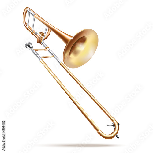 Classical trombone - Vector illustration photo