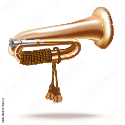 Classical bugle - Vector illustration