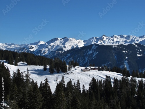 Beautiful ski region Braunwald, mountains