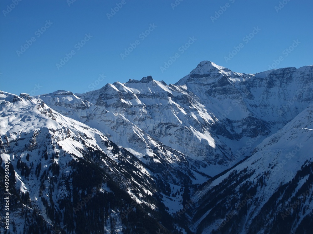 Majestic mountain in Glarus Canton Majestic mountain in Glarus Canton