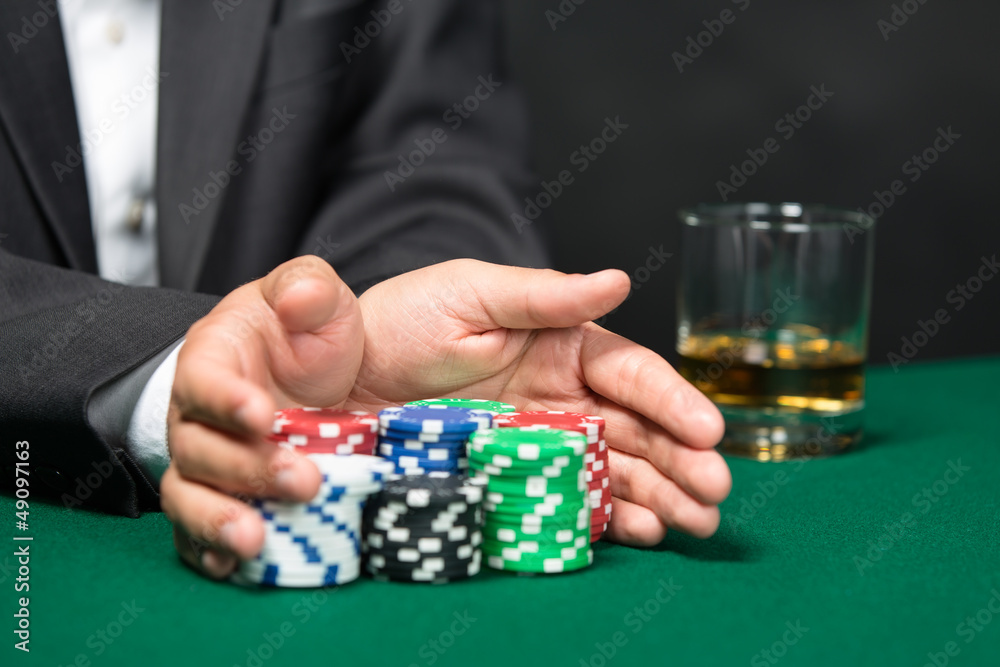 Poker player going 