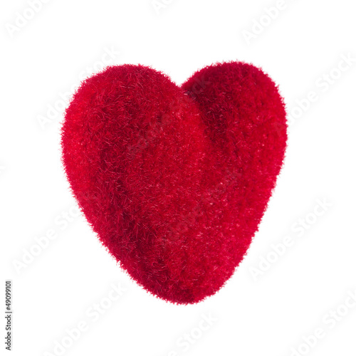 Red heart on a white background