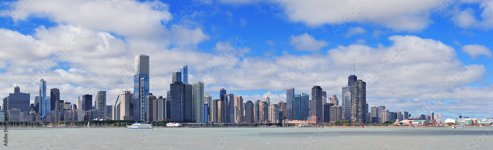 Chicago city urban skyline panorama