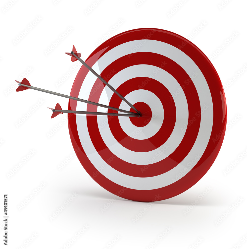 three arrows in target
