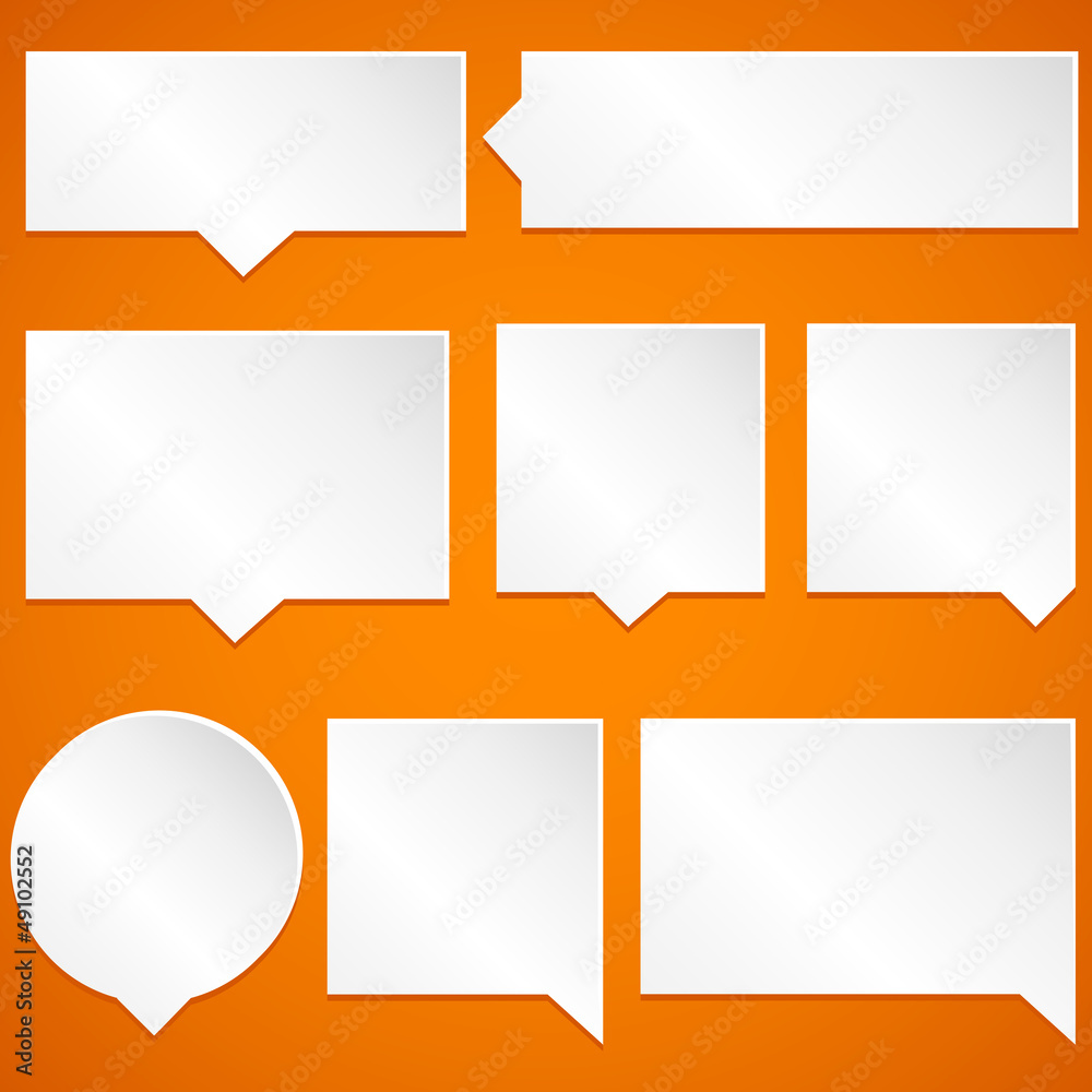 Paper Speech Bubbles Paper Speech Bubbles