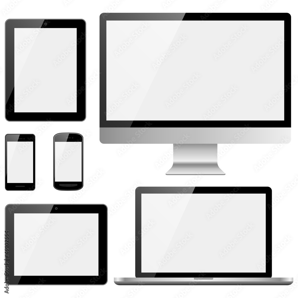 Electronic Devices with White Screens Electronic Devices with White Screens