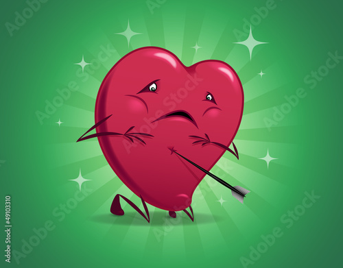 Valentine wounded heart.