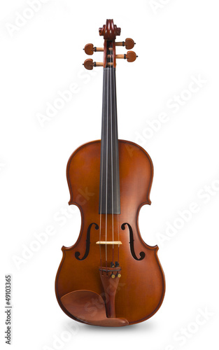 Classical violin - isolated on white background