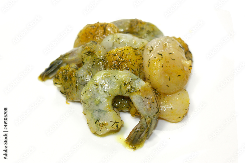 crevettes et saint-jacques crevettes et saint-jacques