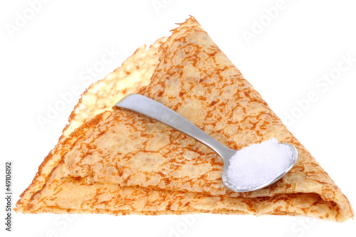 Crêpe et cuiller de sucre