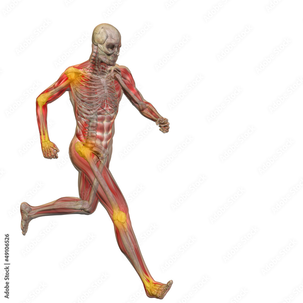 High resolution conceptual 3D human with inflammation High resolution conceptual 3D human with inflammation