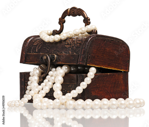 Box with pearl