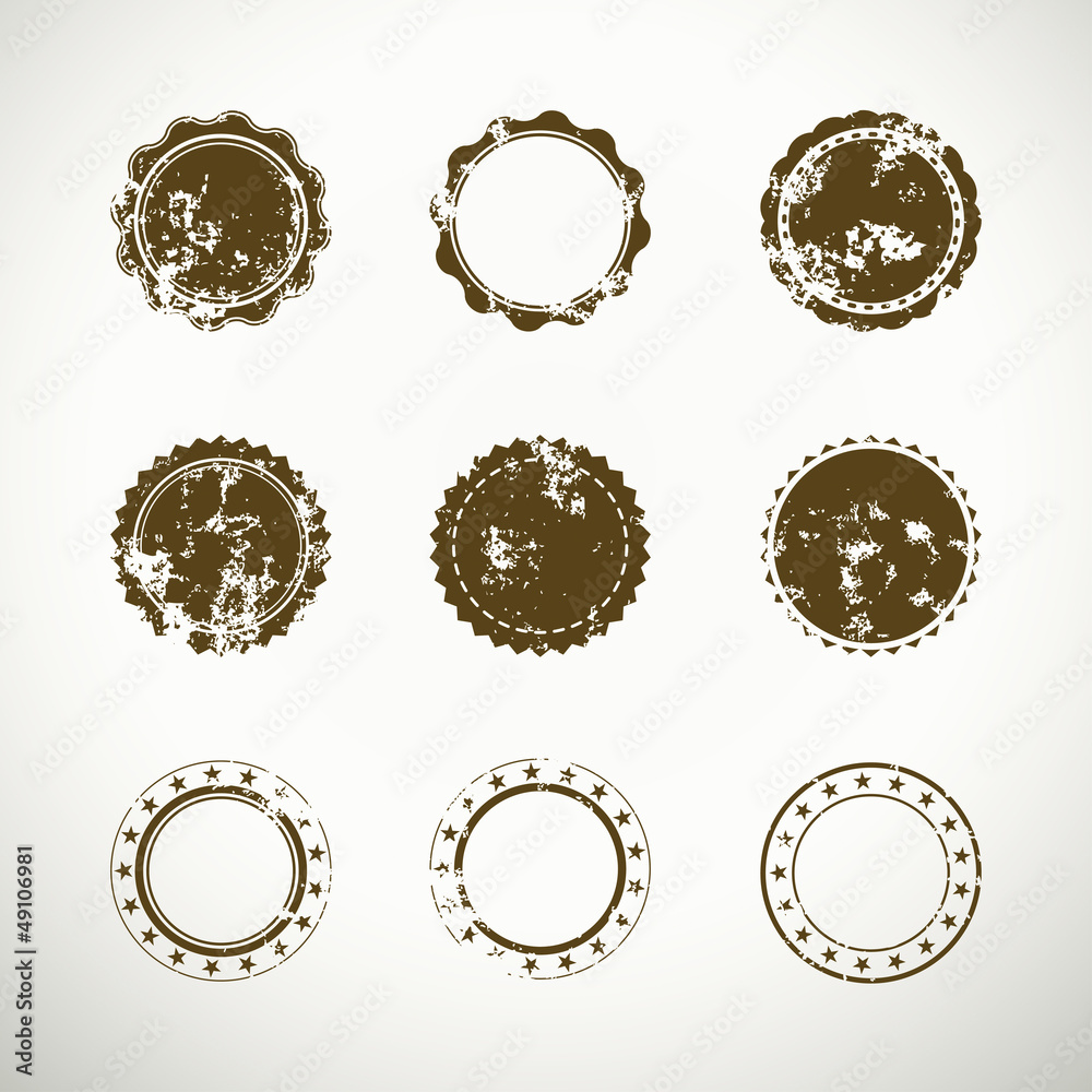 Set of quality grunge stamps and sticker icons Set of quality grunge stamps and sticker icons
