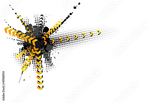 abstract grunge background with halftone effect