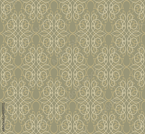 Seamless pattern. Retro vector motif. Elegant wallpaper.